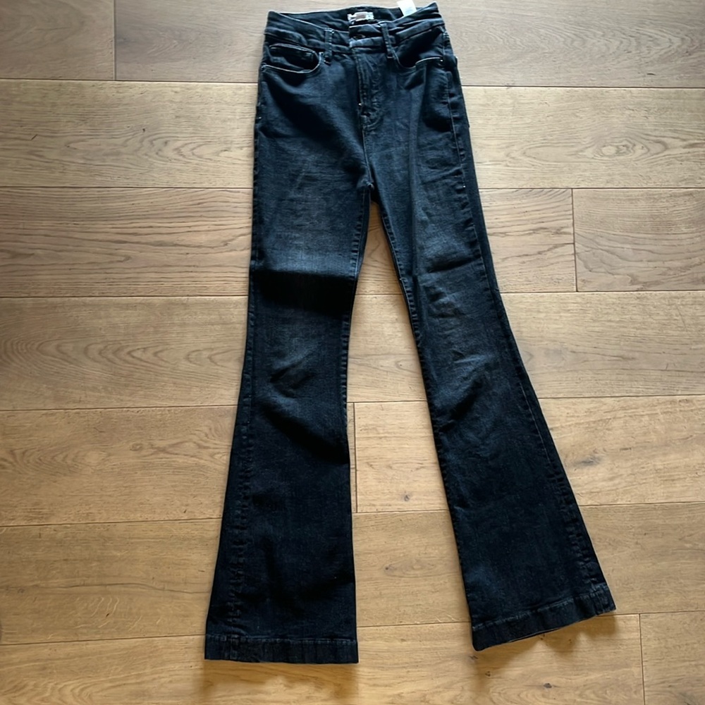 good American high waisted flare jeans size 26